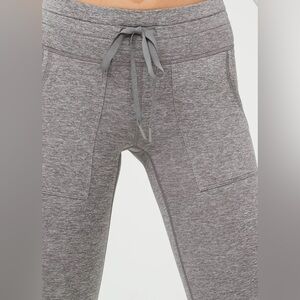 aerie Gray Marled Drawstring Joggers